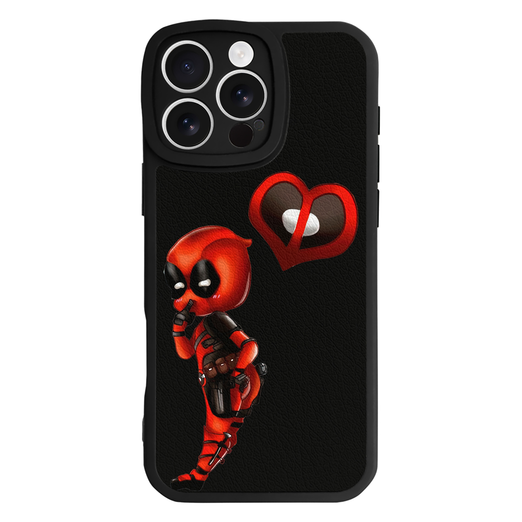 （画像用） Deadpool デッドプール 【iPhone 16シリーズ対応】シリコンスマホケース（レザー調） 材質：シリコン